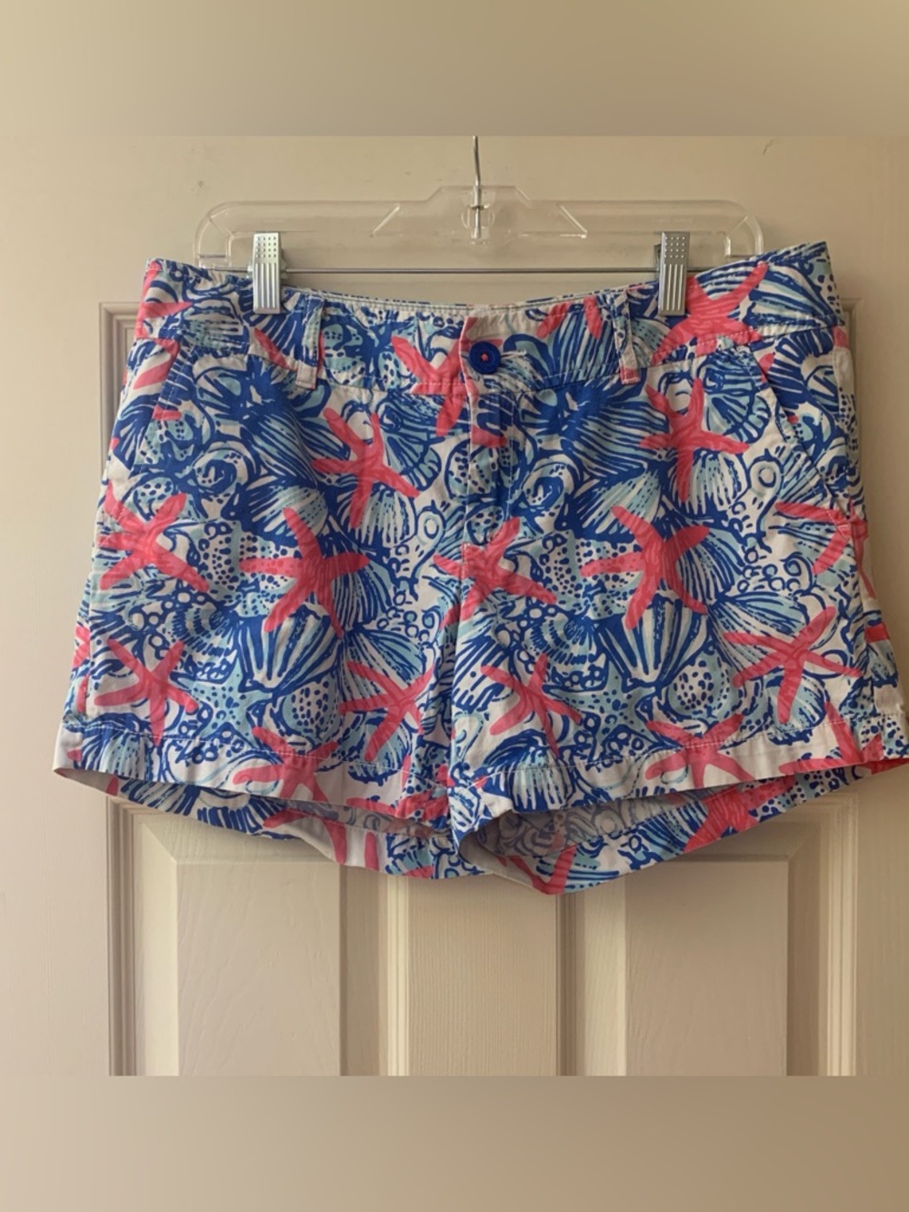 Lilly Pulitzer Pink & Blue Starfish Print Callahan Shorts